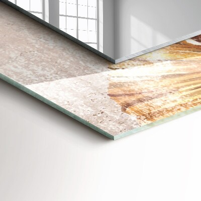 Miroir rectangulaire imprimé Fleurs vintage