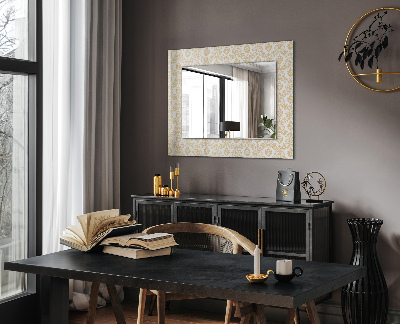 Miroir rectangulaire avec décoration Ornements jaunes