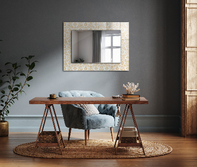 Miroir rectangulaire avec décoration Ornements jaunes
