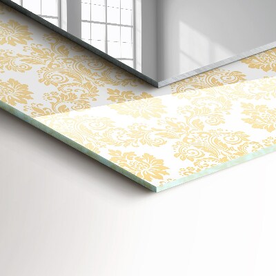 Miroir rectangulaire avec décoration Ornements jaunes