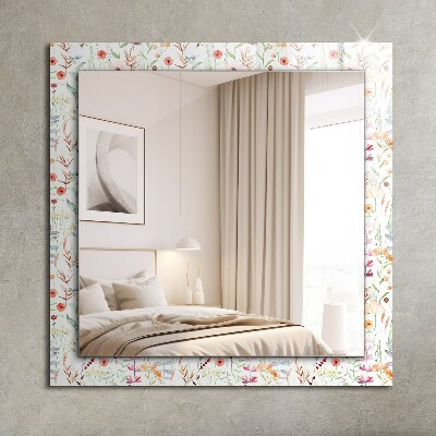 Miroir rectangulaire imprimé Motif floral à l'aquarelle