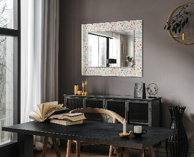 Miroir rectangulaire imprimé Motif floral à l'aquarelle