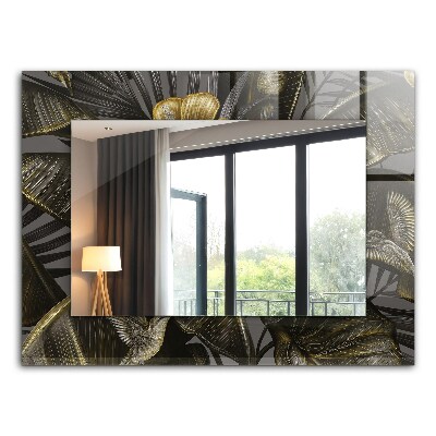 Miroir rectangulaire avec décoration Fleurs et colibris