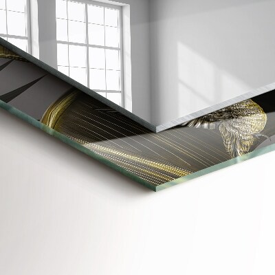 Miroir rectangulaire avec décoration Fleurs et colibris