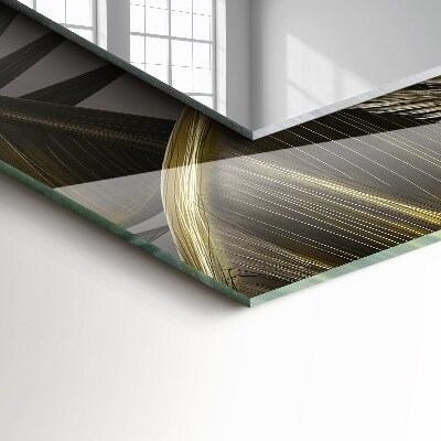 Miroir rectangulaire avec décoration Fleurs et colibris