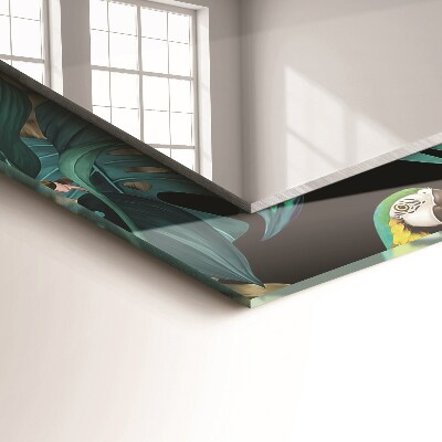 Miroir rectangulaire imprimé Tigres perroquets jungle