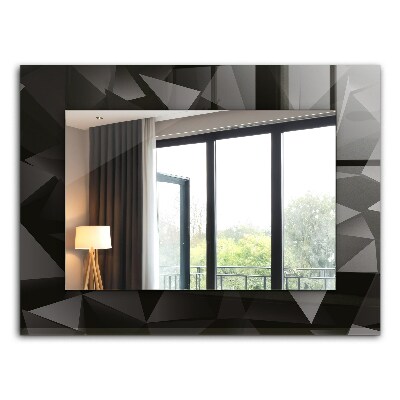 Miroir rectangulaire avec décoration Formes géométriques noires