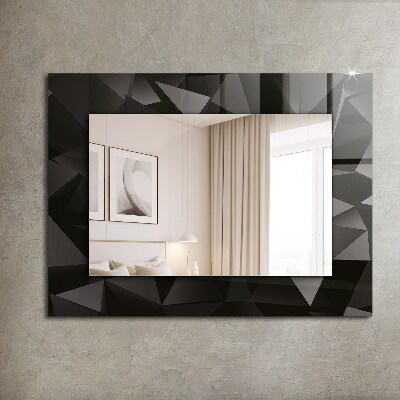 Miroir rectangulaire avec décoration Formes géométriques noires