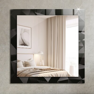 Miroir rectangulaire avec décoration Formes géométriques noires
