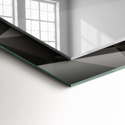 Miroir rectangulaire avec décoration Formes géométriques noires