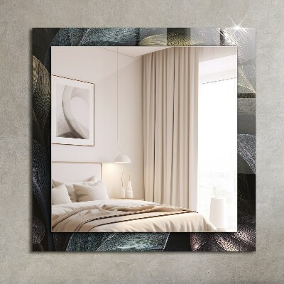 Miroir rectangulaire imprimé Feuilles de plantes colorées