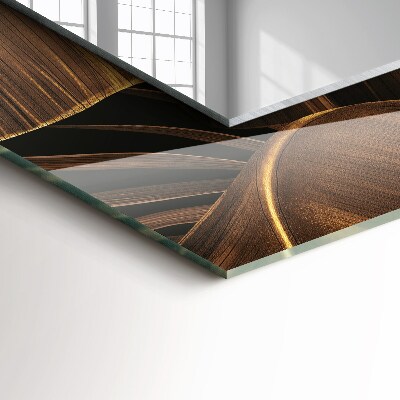 Miroir rectangulaire avec décoration Feuilles tropicales