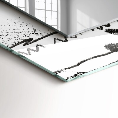 Miroir rectangulaire imprimé Motifs modernes abstraits
