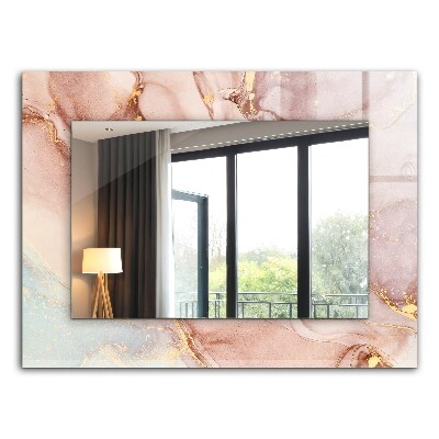 Miroir rectangulaire avec décoration Art abstrait à l'aquarelle