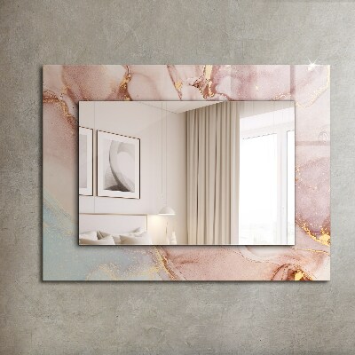 Miroir rectangulaire avec décoration Art abstrait à l'aquarelle