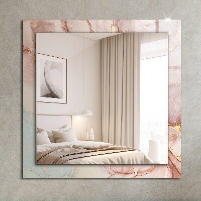 Miroir rectangulaire avec décoration Art abstrait à l'aquarelle