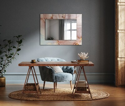 Miroir rectangulaire avec décoration Art abstrait à l'aquarelle
