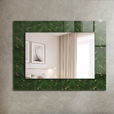 Miroir rectangulaire imprimé Motif de feuilles vertes