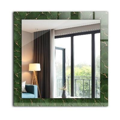 Miroir rectangulaire imprimé Motif de feuilles vertes