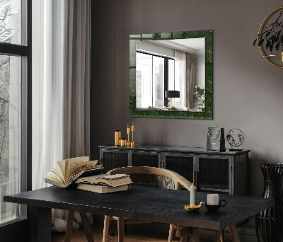 Miroir rectangulaire imprimé Motif de feuilles vertes
