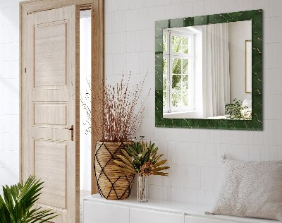 Miroir rectangulaire imprimé Motif de feuilles vertes