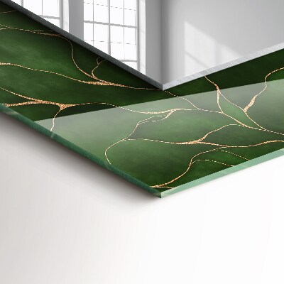 Miroir rectangulaire imprimé Motif de feuilles vertes