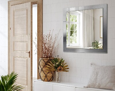 Miroir rectangulaire avec décoration Surface métallique ronde