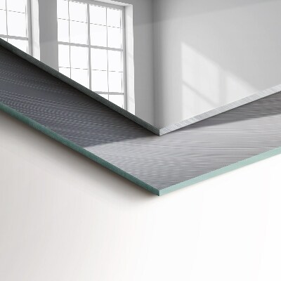 Miroir rectangulaire avec décoration Surface métallique ronde