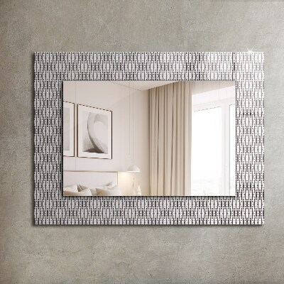 Miroir rectangulaire imprimé Motif de tissu textile