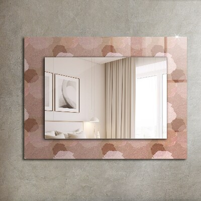 Miroir rectangulaire avec décoration Fleurs pivoines