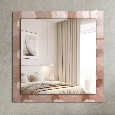 Miroir rectangulaire avec décoration Fleurs pivoines