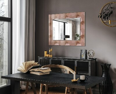 Miroir rectangulaire avec décoration Fleurs pivoines