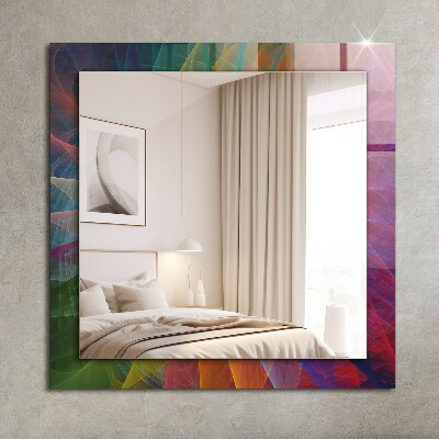 Miroir rectangulaire imprimé Spirale abstraite colorée