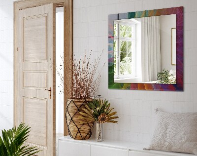 Miroir rectangulaire imprimé Spirale abstraite colorée