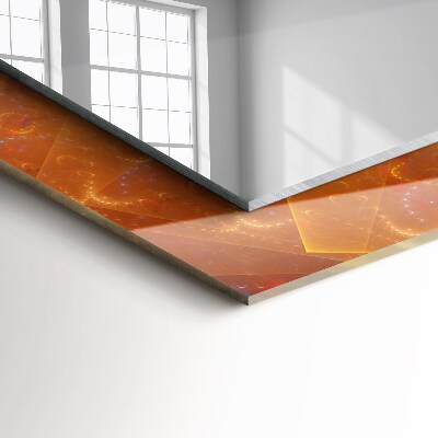 Miroir rectangulaire avec décoration Spirale fractale colorée