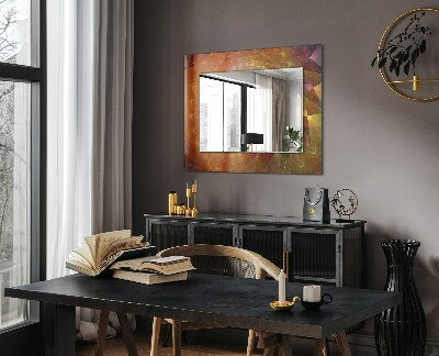 Miroir rectangulaire avec décoration Spirale fractale colorée