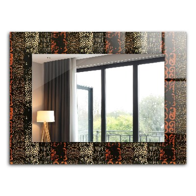 Miroir rectangulaire imprimé Motif ornemental ethnique