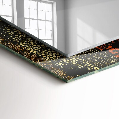 Miroir rectangulaire imprimé Motif ornemental ethnique