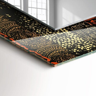 Miroir rectangulaire imprimé Motif ornemental ethnique