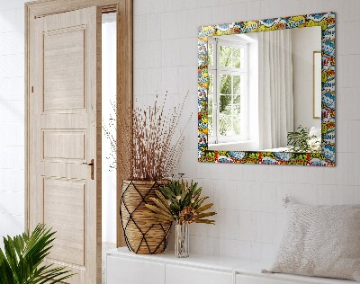 Miroir rectangulaire avec décoration Bulles de dialogue colorées de bandes dessinées