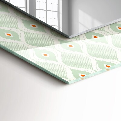 Miroir rectangulaire imprimé Motif géométrique vert