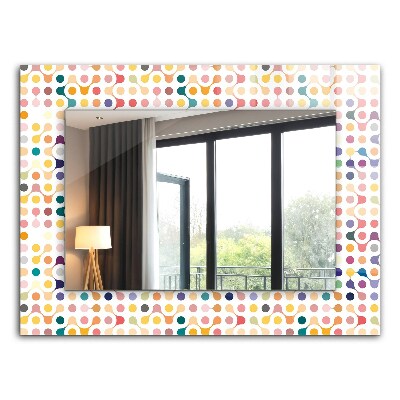 Miroir rectangulaire avec décoration Motif géométrique coloré