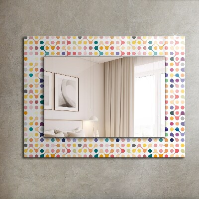 Miroir rectangulaire avec décoration Motif géométrique coloré