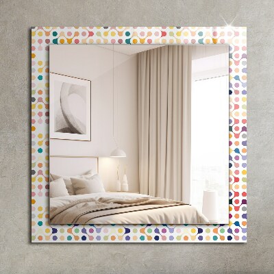 Miroir rectangulaire avec décoration Motif géométrique coloré