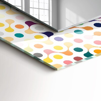 Miroir rectangulaire avec décoration Motif géométrique coloré