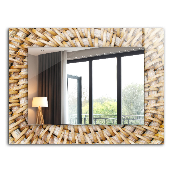 Miroir rectangulaire avec décoration Acacia