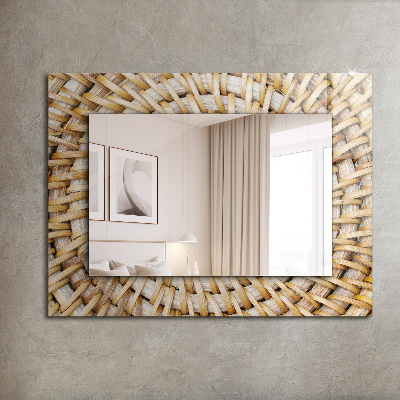 Miroir rectangulaire avec décoration Acacia