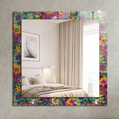 Miroir rectangulaire imprimé Motifs floraux colorés