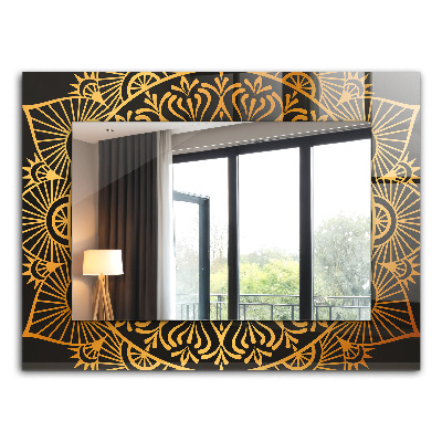 Miroir rectangulaire avec décoration Motif de mandala