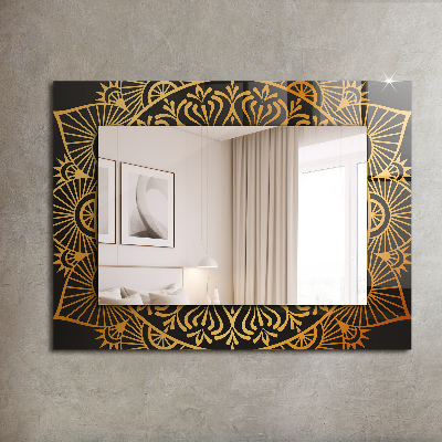 Miroir rectangulaire avec décoration Motif de mandala